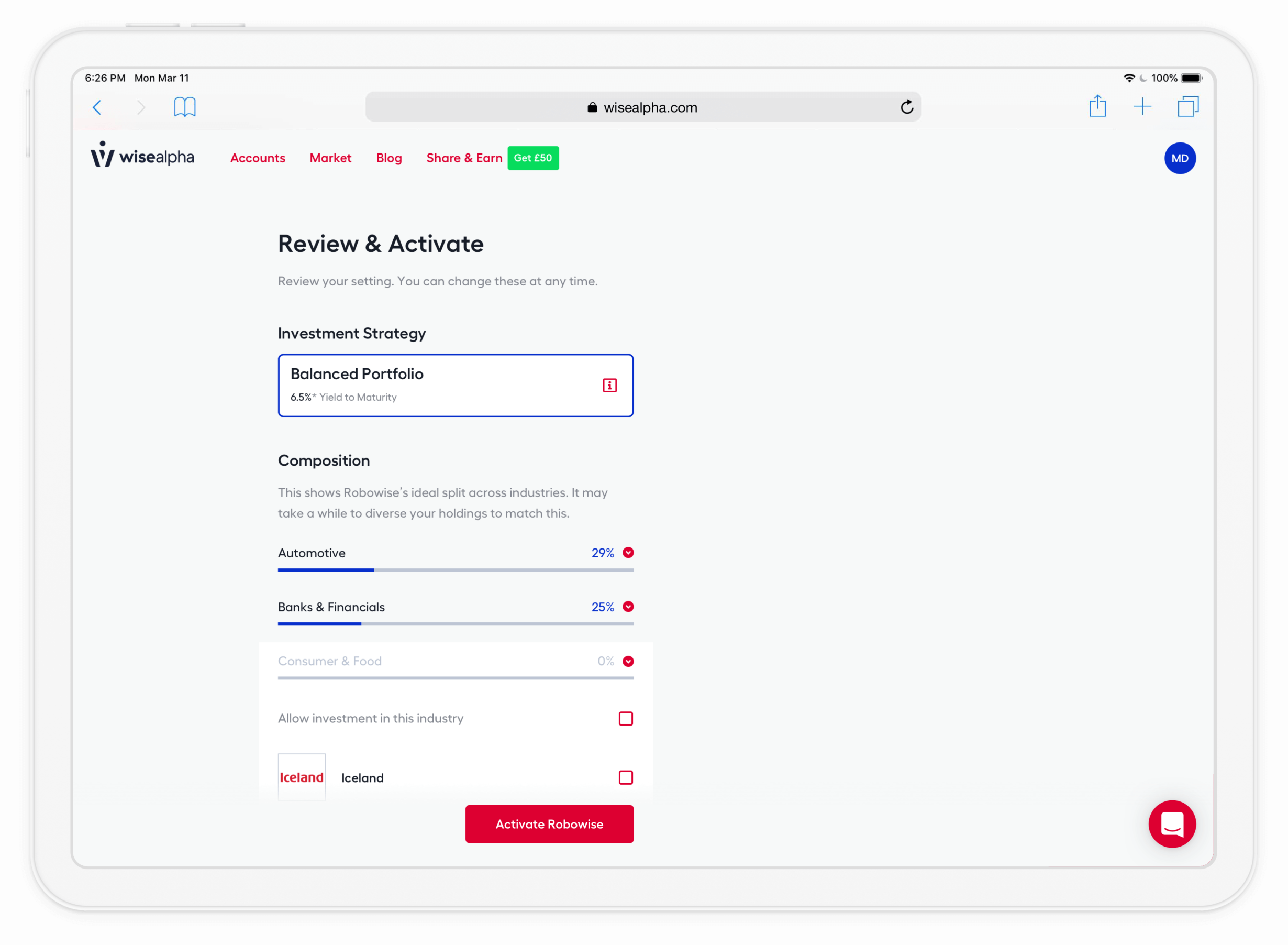 Create account