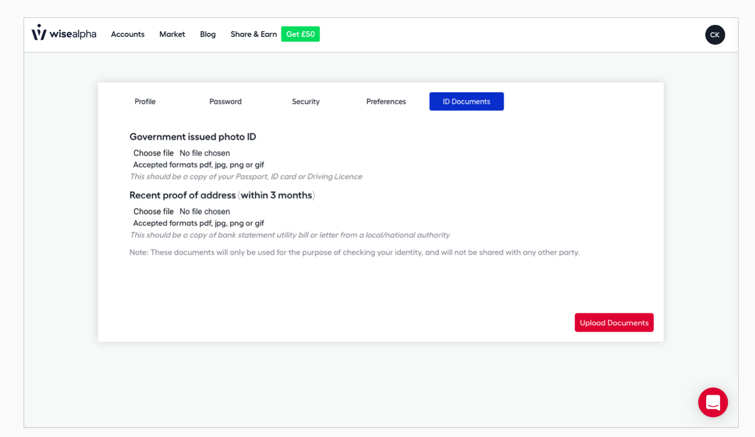 Create account